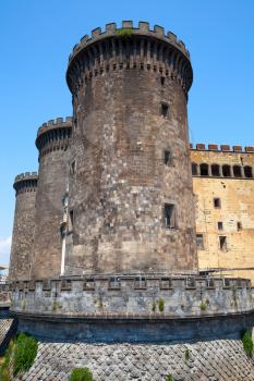Castel Nouvo, medieval castle in Naples, Italy. It was first erected in 1279, one of the main architectural landmarks of the city