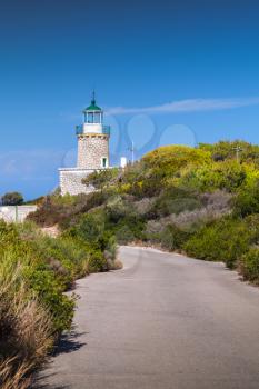 Skinari Lighthouse located in Zante island near Korithi above Cape Skinari. It was manufactured in 1897
