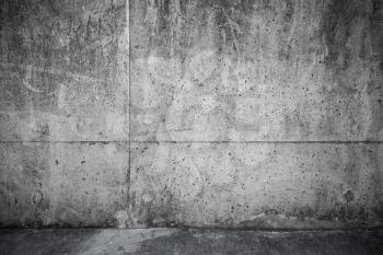 Dark abstract empty interior background texture, concrete wall and floor