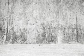 Empty concrete interior background, rough gray wall and floor