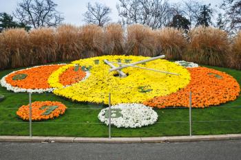 Flower clock in Geneva, one of the most popular tourist attractions