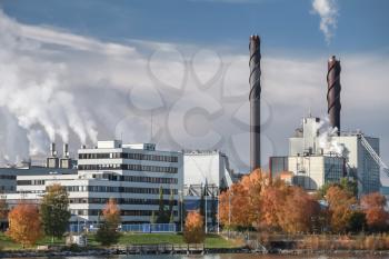 Thermomechanical pulp mill factory in Skogn, Norway