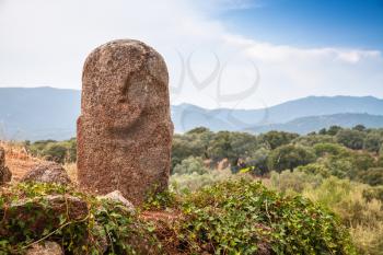 Filitosa, prehistoric stone statue in Corsica, France
