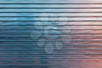Colorful shining corrugated metal fence, industrial wall, background photo texture