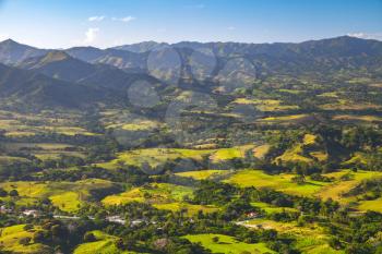 Mountain landscape of Dominican Republic, Montana Redonda, Hispaniola, Caribbean island group
