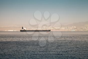 Oil tanker goes in Gulf of Aqaba, Jordan