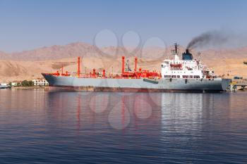 LPG tanker loading in new port of Aqaba, Jordan