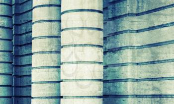 Grungy columns, abstract architecture with toned effect