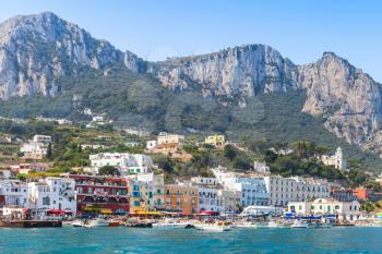 Landscape of Capri island, Italy, Bay of Naples