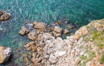 Coastal rocks. Bulgaria, Black Sea Coast, Kaliakra headland