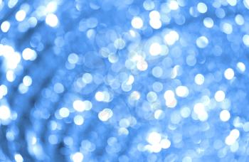 Defocused lights blue abstract magic background. Natural photo bokeh patten.