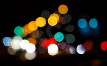 Defocused abstract colorful lights background. Natural bokeh patten