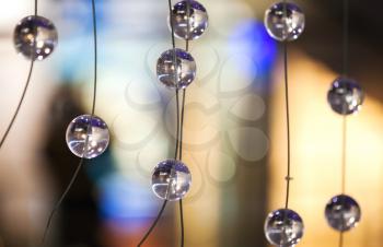 Abstract background with glass design elements of modern chandelier