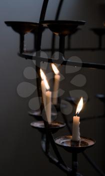 Candles in catholic church