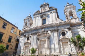 Facade of the Church of the Girolamini, Naples, Italy
