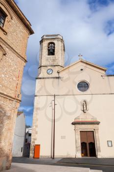 Esglesia de Calafell. Catholic cathedral in old town. Tarragona region, Catalonia, Spain