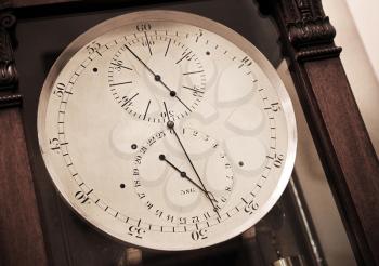 Vintage clock-face of ancient chronometer