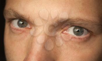 Close up photo of Caucasian man eyes 