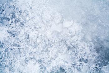 Detailed background texture of fresh thin ice