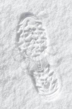 Footprint texture in fresh soft snow