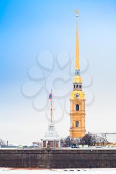 Peter and Paul fortress, one of the most popular landmarks of Saint-Petersburg, Russia