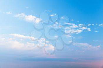 White clouds in bright colorful sky, natural photo background