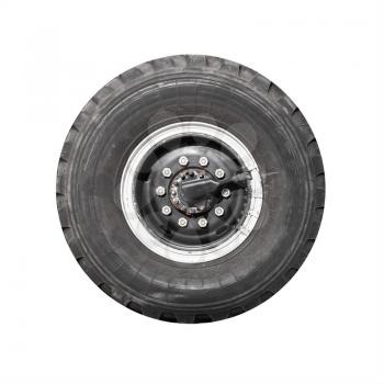 Truck wheel isolated on white background