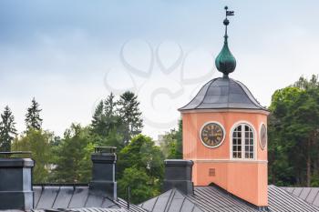Porvoo, Finland. Town Hall facade fragment, one of the most popular touristic landmark