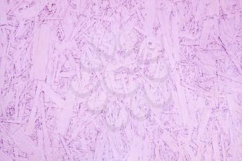 Light purple painted oriented strand board OSB. Sterling board background photo texture 