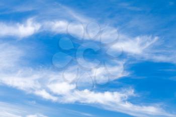 Natural blue cloudy sky at daytime. Background photo texture