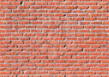 Red brick wall, detailed seamless background photo texture