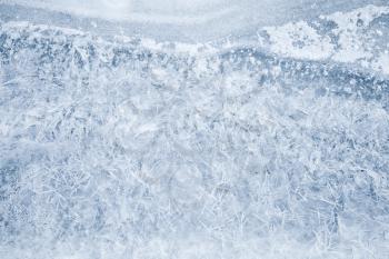Fresh thin ice pattern, natural background photo texture, winter river