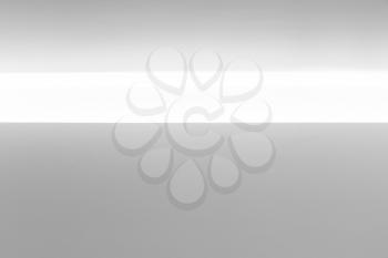 Abstract white contemporary architecture background, horizontal niche with bright inner illumination
