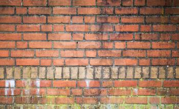 Background texture of old red and yellow brick wall
