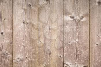 Uncolored outdoor wooden wall, frontal flat background photo texture