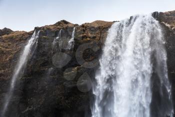 Seljalandfoss waterfall, Icelandic nature landmark