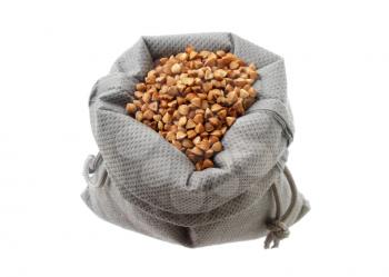 Buckwheat in the bag isolated