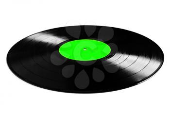 vinyl plate isolated on white