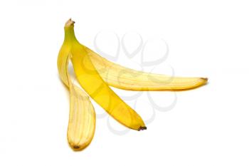 banana peel isolated on white