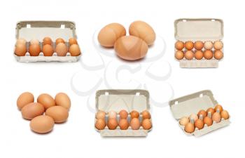 eggs set isolated on a white background