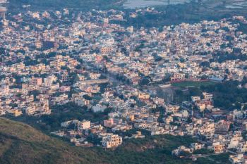 Aerial view to Udaipur city, Rajasthan, India