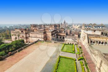 View from Jehangir Mahal (Orchha Fort) in Orchha, India