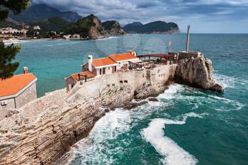 Fort on the island in Petrovac, Montenegro