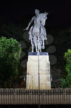 Chhatrapati Shivaji on horse statue in Colaba, Mumbai