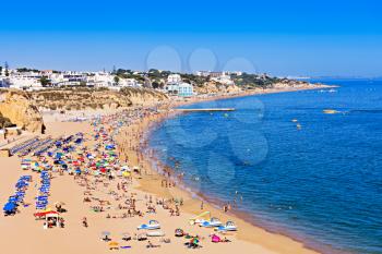 Albufeira city beach, Algarve region, south Portugal