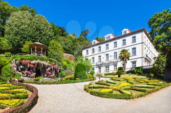 Garden at Bom Jesus do Monte is a Portuguese sanctuary near Braga, Portugal