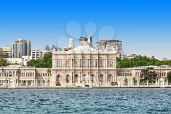 Dolmabahce Palace in Istanbul, Turkey (view from Bosporus strait)