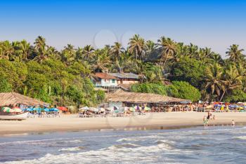 Beauty Arambol beach landscape, Goa state, India