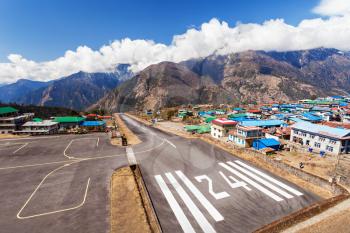Lukla airport is a start point of Everest trek, Himalaya, Nepal