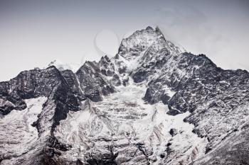 Thamserku mountain in Everest region, Himalaya, Nepal